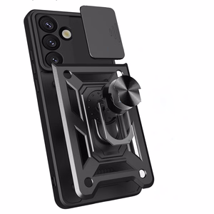 Hybrid Armor Camshield with Stand and Camera Cover for Nothing Phone (3a) 5G - Black
