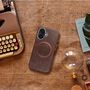 Gentleman Mag Cover Suojakuori iPhone 16 PRO:lle - MagSafe-yhteensopiva ruskea