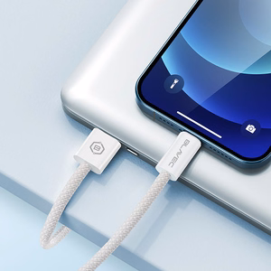 Blavec Cable Candy punottua - USB - Lightning - 2,4A 2 metriä Apple CarPlay (CCA-UL24W20) valkoinen