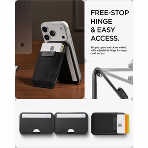 Spigen Slim Fold S314-4 MagSafe-magneettikorttikotelo puhelimelle – musta