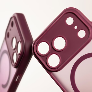 Mag Matt Suojakuori iPhone 17 Pro Max 6,9:lle tummanpunainen kamerasuoja