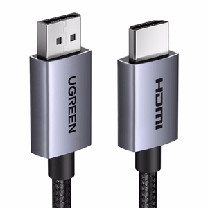 Musta Ugreen DP125 DisplayPort–HDMI-kaapeli, 4K@30 Hz, 2 m (35842)