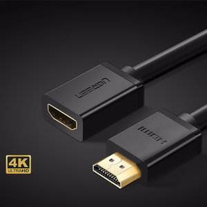 Ugreen HD107 10141 HDMI (uros) - HDMI (naaras) 4K -kaapeli 1m - musta