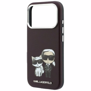 KARL LAGERFELD -kotelo mallille IPHONE 18 Pro /17 Pro MagSafe-yhteensopiva (Bodies Sketch) (väri: viininpunainen)