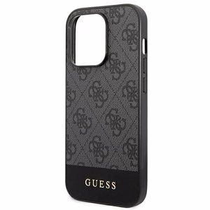 Guess GUHCP14XG4GLGR iPhone 14 Pro Max 6.7" harmaa/harmaa kova kotelo 4G Stripe-mallisto