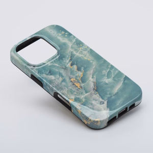 Suojakuori iPhone 16 PLUS:lle Forcell F-Protect Mirage MagSafe-yhteensopiva Military Drop-Test vihrea marmori