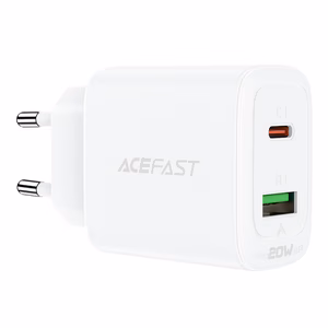 Acefast seinälaturi USB Type C / USB 20W, PPS, PD, QC 3.0, AFC, FCP valkoinen (A25 white)