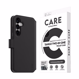 CARE by PanzerGlass Feature Tango 2in1 lompakkokotelo Samsung Galaxy S25+ - musta