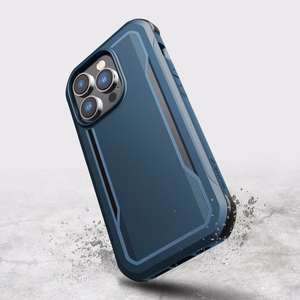 Raptic X-Doria Fort Case iPhone 14 Pro MagSafe panssaroitu sininen suojus