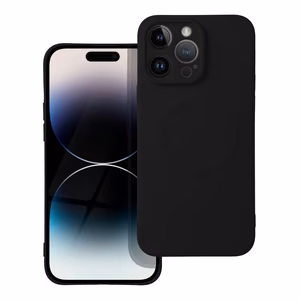 Silikoninen Mag Cover iPhone 14 PRO MAX:lle yhteensopiva MagSafen kanssa musta