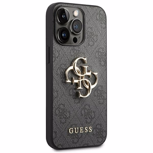 Guess 4G Big Metal Logo kotelo iPhone 14 Pro - harmaa