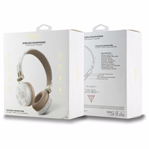 Guess Bluetooth ENC GUBH70E4PTMH on-ear kuulokkeet valkoinen 4G Triangle Round Shape