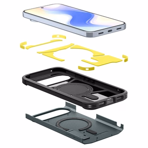 Spigen Tough Armor Mag MagSafe Suojakuori Google Pixel 10 Pro XL:lle - Vihreä