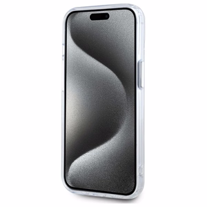 Karl Lagerfeld IML Metal Choupette Head MagSafe iPhone 15 Suojakuori - valkoinen