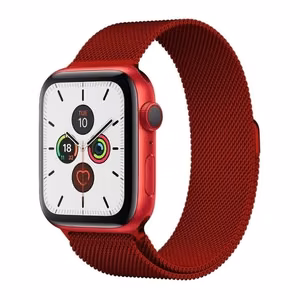 Magnetic Strap Apple Watch 38/40mm Magneettinen Hihna Apple Watch Ranneke - punainen