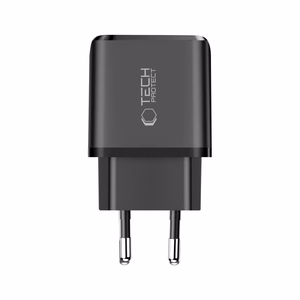 Tech-Protect NCA65W-GAN PD 65 W / QC3.0 2-porttinen seinälaturi, musta