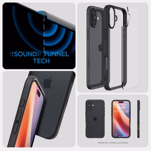 Spigen Ultra Hybrid Suojakuori iPhone 16 6,1 mattamusta