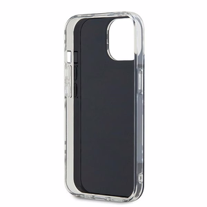 DKNY IML Ruudullinen Mono-kuvio Suojakuori iPhone 15 / 14 / 13:lle - musta