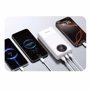 Powerbank Dudao K12Pro 22.5W PD 20000mAh USB-A, USB-C - valkoinen