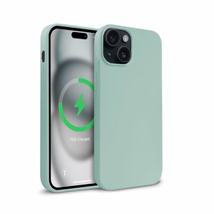 Crong Color Cover Magnetic MagSafe suojakuori iPhone 15 -laitteelle, mintunvihreä