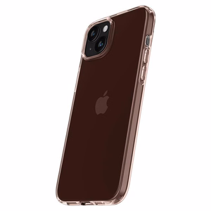 Spigen Crystal Flex Suojakuori iPhone 15 Plus:lle - Vaaleanpunainen/Läpinäkyvä