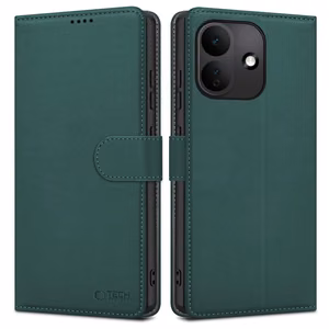 Tech-Protect Wallet -lompakkokotelo laitteelle Xiaomi Redmi Note 17 Pro 5G – vihreä