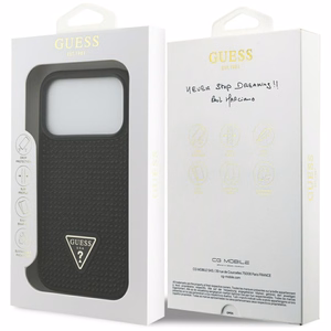 Guess Rhinestone Triangle Logo suojakuori iPhone 17 Pro - musta