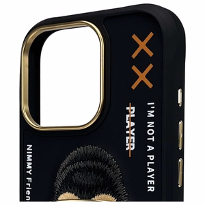 Nimmy Cool&Cute 2.0 Apina Suojakuori iPhone 16 Pro:lle - musta
