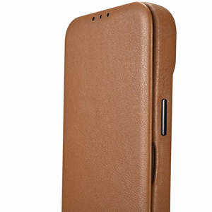 iCarer CE Premium Nahka Folio Case iPhone 14 Plus Magneettinen Flip Nahka Folio Case MagSafe Brown (WMI14220715-BN)