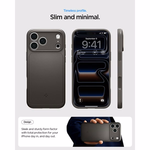 Spigen Thin Fit MagSafe -suojakuori iPhone 17 Pro / 18 Pro -malleille, grafiitti