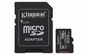 Kingston muistikortti 256GB microSDXC Canvas Select Plus Gen3 150MB/s A1 + sovitin
