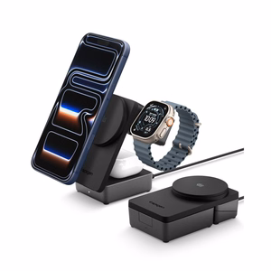 Spigen Essential Qi2.2 25W 3in1 MagSafe Magneettinen Langaton Laturi - Musta