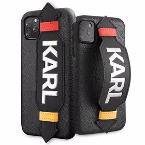 Karl Lagerfeld Hihna-Suojakuori iPhone 11 Pro 5.8":lle - Musta