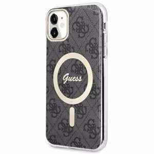 Guess GUHMN61H4STK iPhone 11 6.1" musta/musta hardcase 4G MagSafe