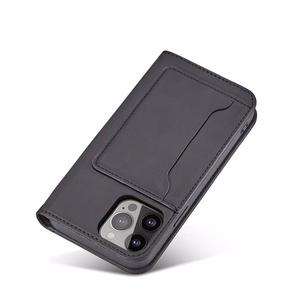 Magnet Card Suojakuori Samsung Galaxy S23+:lle - läppäkuori lompakko jalusta musta