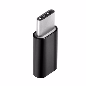 Sovitin Micro USB (naaras) - Type C (uros) musta