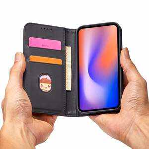 Magneettikorttikotelo iPhone 12 Pro Kotelo kortti lompakko kortin haltija Musta