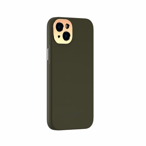 Moshi Napa suojakuori iPhone 14 Plus -laitteelle, MagSafe-yhteensopiva, vegaaninahkainen, Juniper Green -värinen