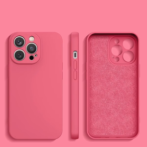 Silikonikotelo iPhone 14 Plus silikonikotelo fuksiaa