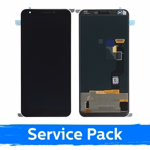 LCD-näyttö yhteensopiva Google Pixel 3A XL musta kehyksellä (Service Pack)