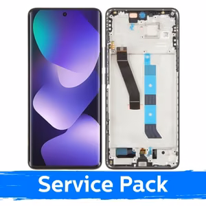 LCD-näyttö, yhteensopiva Xiaomi Redmi Note 15 5G:n kanssa, kehyksellä / Glacier Blue / (huoltopaketti)