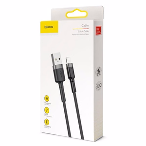 USB Cable Baseus "Cafule" Black/Grey "Lightning" 300cm