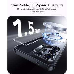 ESR Classic Hybrid MagSafe Suojakuori Samsung Galaxy S26 Ultralle - Kirkas musta