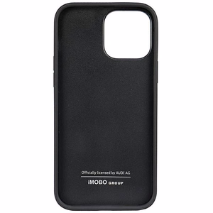 Audi Synthetic Leather Suojakuori iPhone 13 Pro Max 6.7 musta/musta kova kuori AU-TPUPPCIP13PM-TT/D1-BK