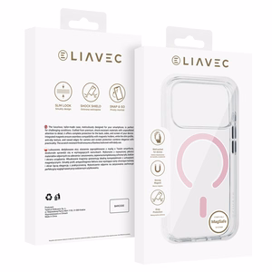 Liavec Pure suojakuori Iphone 17 Pro/18 Pro -puhelimelle, vaaleanpunainen (kameran ohjauspainike)