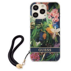 Guess GUHCP13LHFLSB iPhone 13 Pro / 13 6.1" sininen/sininen kovakotelo Kukkahihna