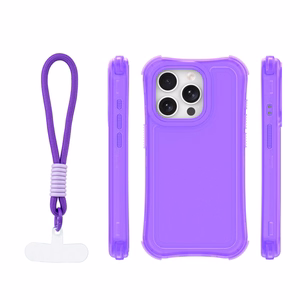 Safepop suojakuori hihnalla iPhone 15 Pro 6,1" violetti
