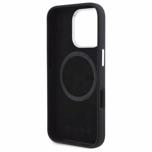 Mercedes MEHMP16L23SUVSK iPhone 16 Pro 6.3" musta/musta kovakuori Silicone Vertical Tonal Stripes MagSafe