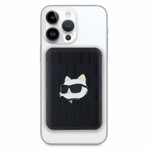 Karl Lagerfeld Powerbank induktiivinen KLPB5FPGKSCHHK 16W 5000mAh musta/musta Choupette Head Pin MagSafe
