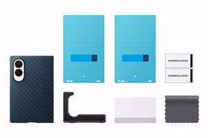 Samsung Galaxy Z Fold8 aramidikuituinen magneettisuojakuori ja 2 heijastusta vähentävää kalvoa, sininen